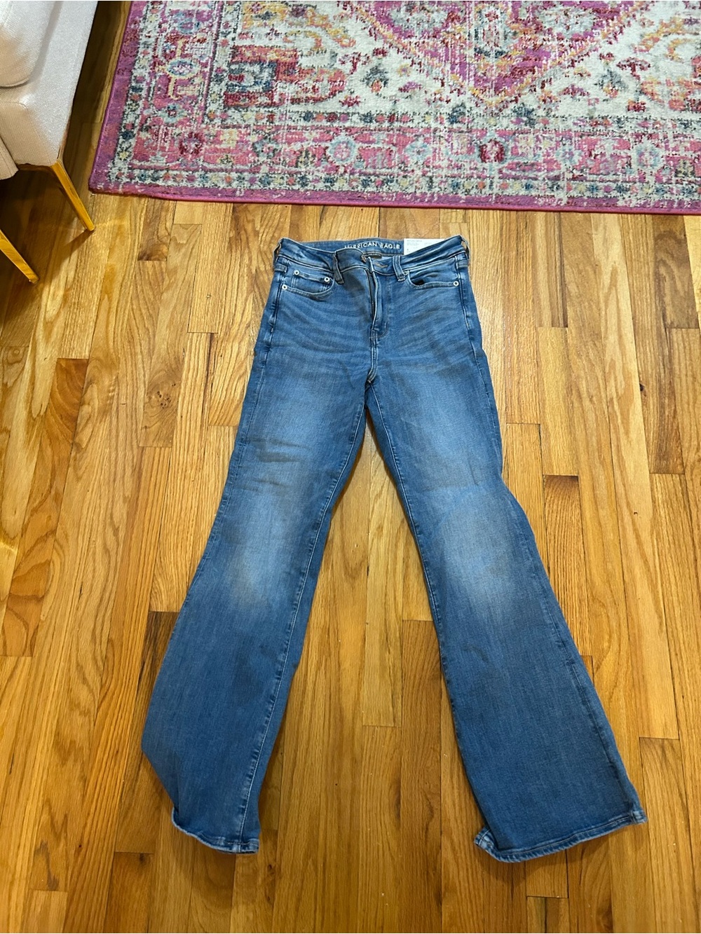 American Eagle Outfitters Blue Wash Women’s Super High Rise Flare